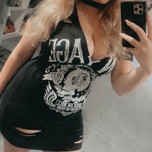 Cut out tshirt dress